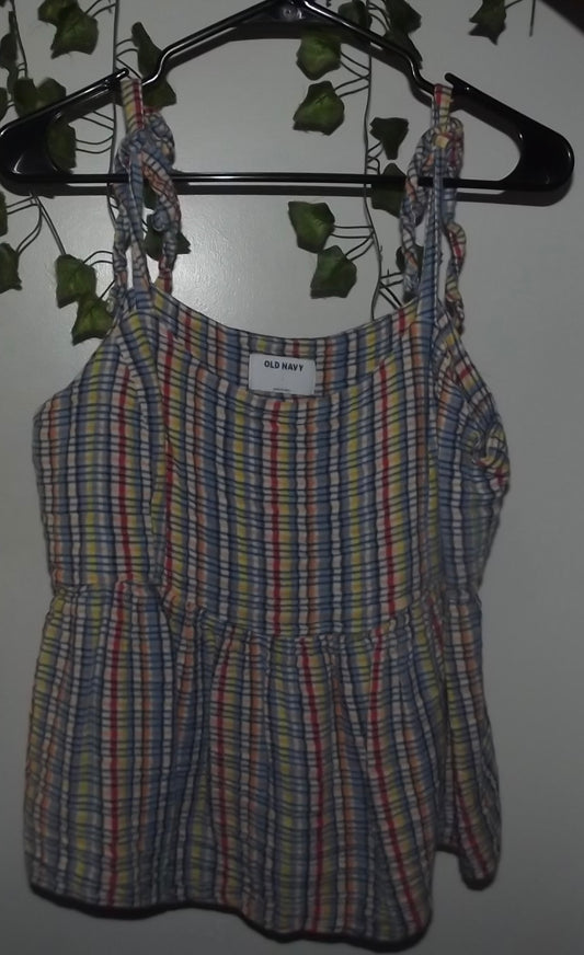 stretchy plaid summer tank ♡
